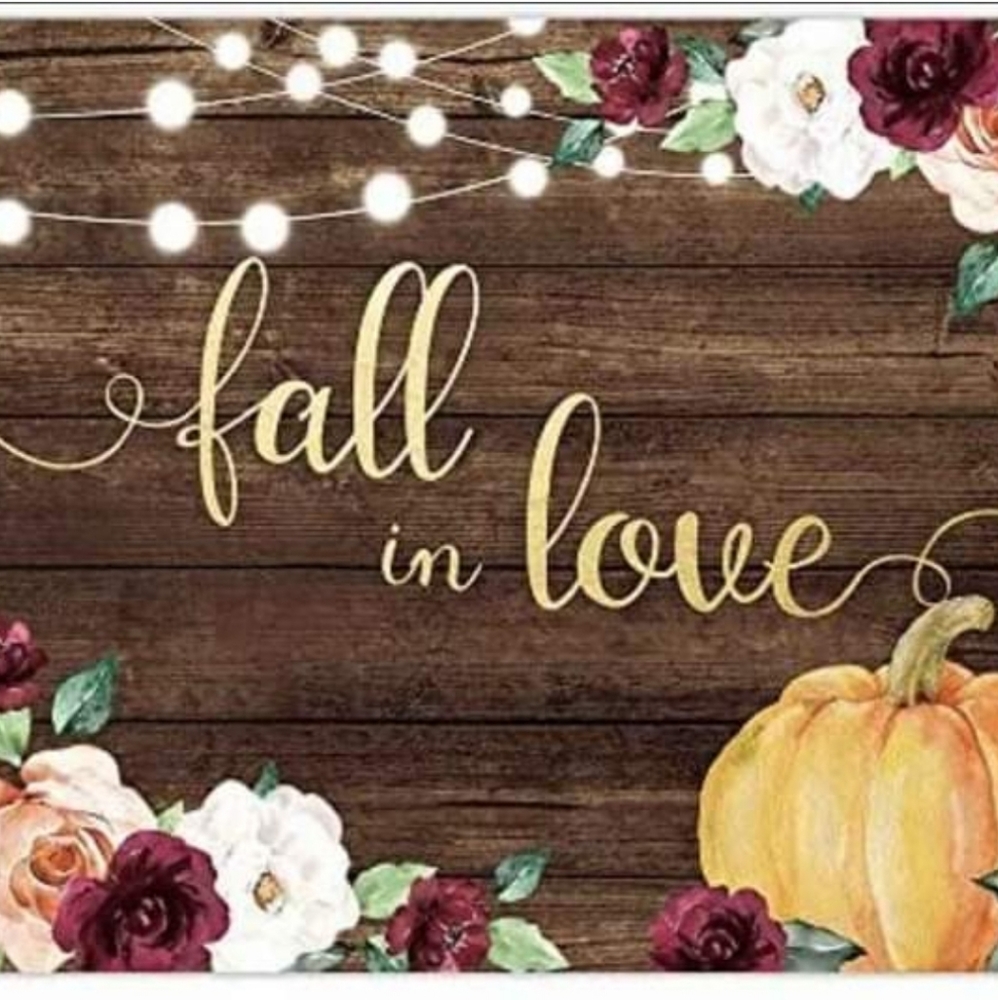 Fall in love backdrop.